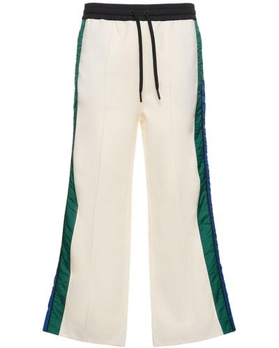 3 MONCLER GRENOBLE Day-Namic Combed Cotton Trousers - White