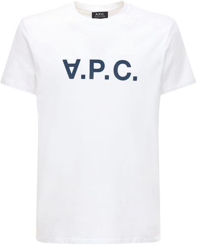 A.P.C. T-shirt Aus Baumwolle Mit Logo - Weiß