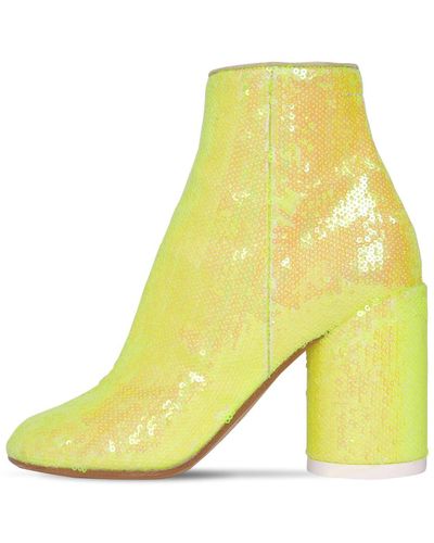 MM6 by Maison Martin Margiela Sequin-embellished Ankle Boots - Yellow