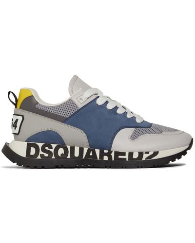 DSquared² Sneakers Aus Leder Und Mesh Mit Logo - Weiß