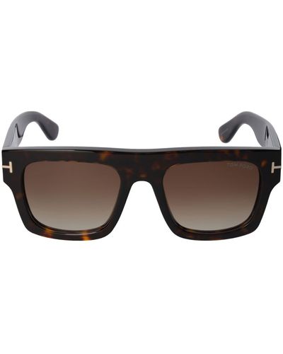 Tom Ford Fausto Squared Eco-acetate Sunglasses - Black
