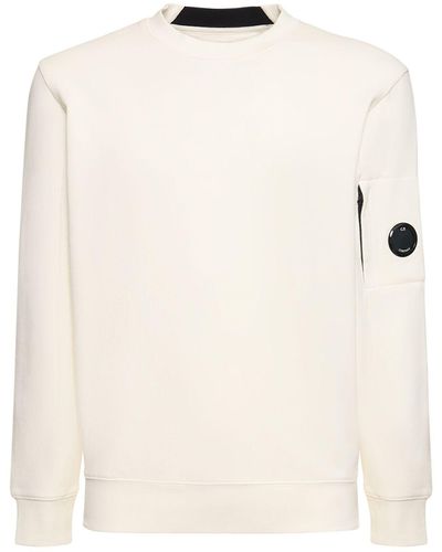 C.P. Company Diagonal Raised Fleece Sweatshirt - Natural