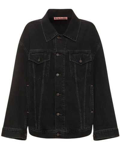 Acne Studios Morris Cotton Denim Oversize Jacket - Black