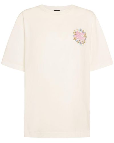 Etro Cotton Crewneck T-Shirt W/Embroidery - White