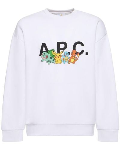 A.P.C. X Pokémon コットンスウェットシャツ - ホワイト