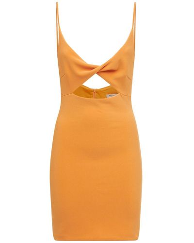 Bec & Bridge Cammi Bonded Crepe Mini Dress - Yellow