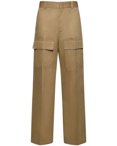 Gucci Military Cotton Drill Cargo Pants - Natural