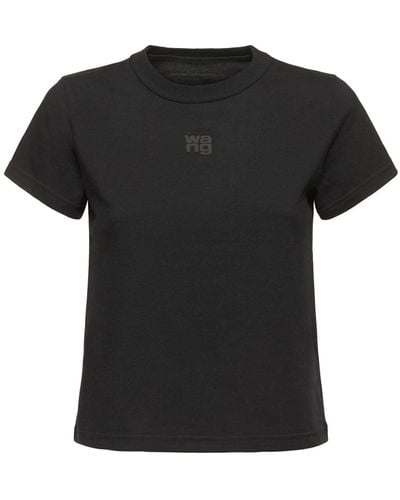 Alexander Wang T-shirt en jersey de coton essential - Noir