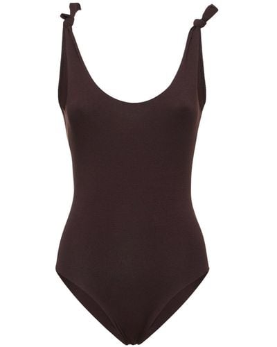 ISOLE & VULCANI Ginestra Jersey One Piece Swimsuit - Brown