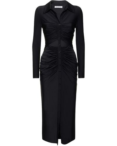Self-Portrait Cutout Jersey Midi Dress - Black