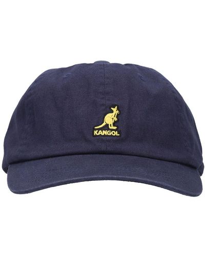 Kangol Washed Cotton Baseball Cap - Blue