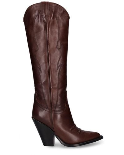 Sonora Boots 90Mm Rancho Leather Tall Boots - Brown