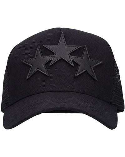 Amiri Three Star Patch Trucker Hat - Black