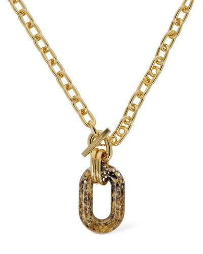 Rabanne Xl Link Pendant Necklace - Metallic