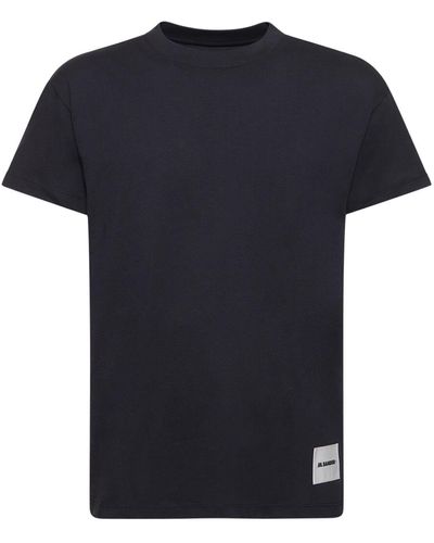Jil Sander Plus コットンtシャツ 3枚パック - ブラック