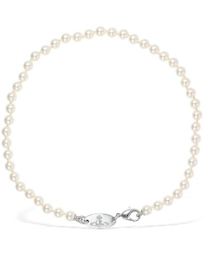 Vivienne Westwood Halskette Mit Perlenimitat "man Stuart" - Weiß