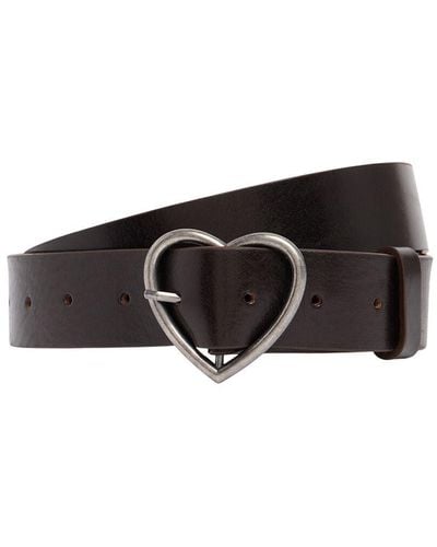 Martine Rose Charm Leather Belt - White