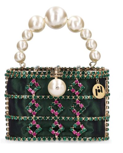 Rosantica Holli Embellished Top Handle Bag - Green