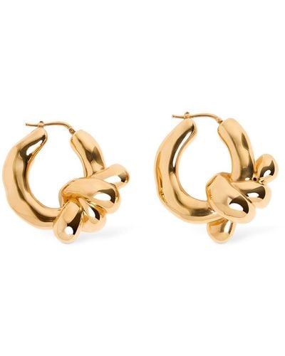 Jil Sander Cw5 2 Hoop Earrings - Metallic