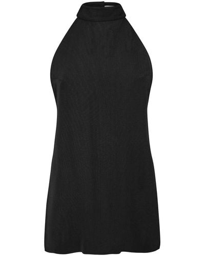 St. Agni Top túnica de viscosa - Negro