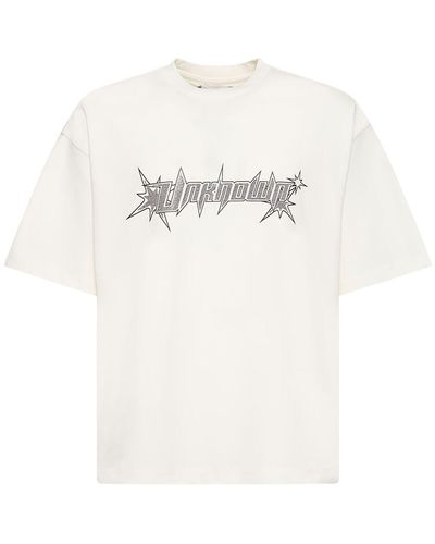 Unknown Snake Tour Printed T-shirt W/crystals - White