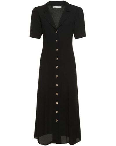 Reformation Wilde Viscose Blend Midi Dress - Black