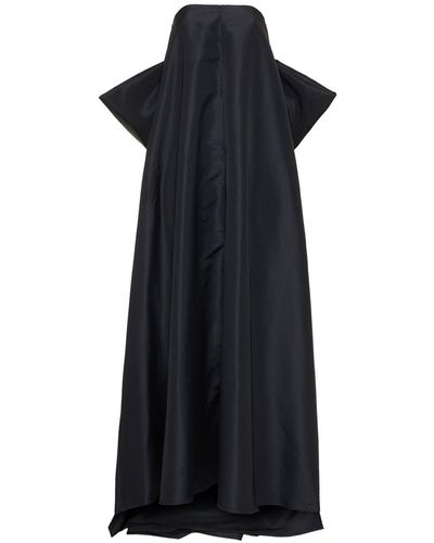 Marques'Almeida Strapless Taffeta Gown W/ Back Bow - Black