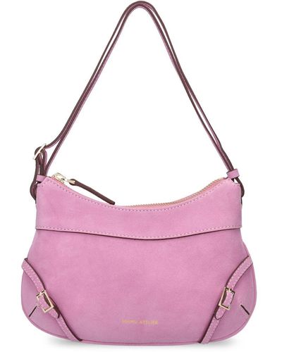 MANU Atelier Hera Suede Shoulder Bag - Pink