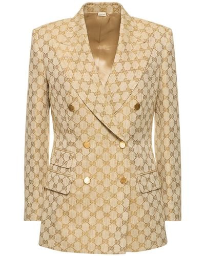Gucci Double-breasted Blazer - Brown