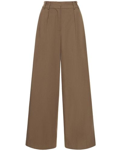 Remain Kise Viscose Wide Trousers - Brown