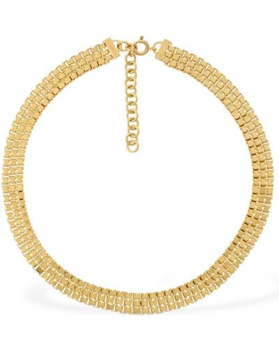Burberry Square Chain Collar Necklace - Metallic