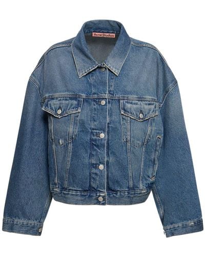Acne Studios Morris Oversize Cotton Denim Jacket - Blue