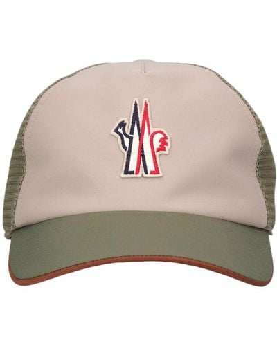 3 MONCLER GRENOBLE Logo Mesh Baseball Cap - Pink