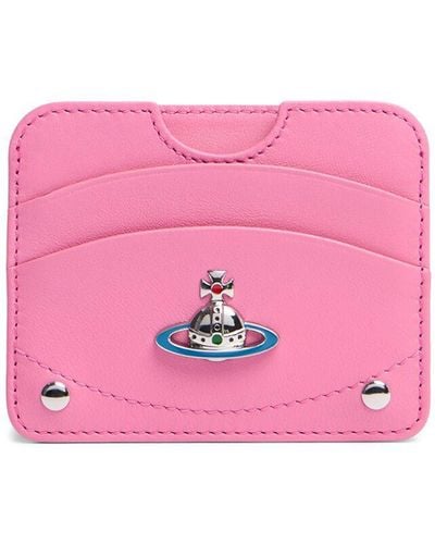 Vivienne Westwood Half Moon Leather Card Holder - Pink
