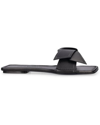 Acne Studios 5Mm Flat Leather Slides - Black