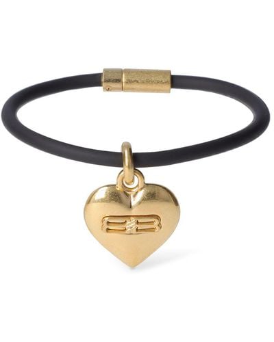 Balenciaga Bb Icon Heart Brass Bracelet - Multicolor