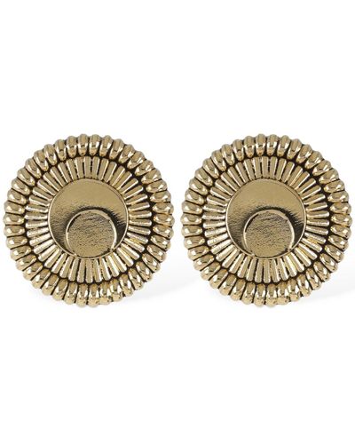 Marine Serre Regenerated Statet Button Earrings - Natural