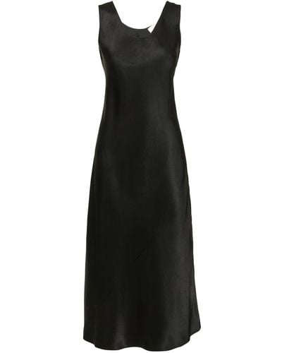 Max Mara Satin Midi Dress - Black