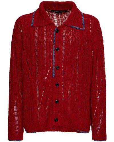 ANDERSSON BELL Nep Wool Cardigan - Red