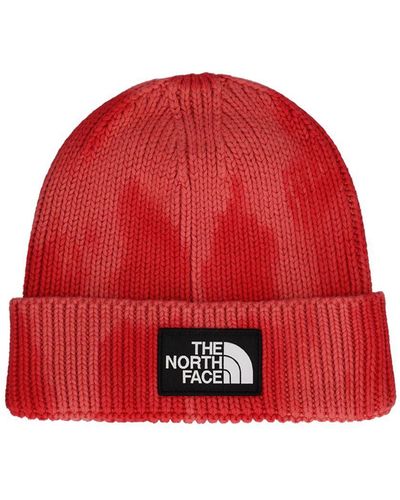 The North Face Tie Dye Logo Box Beanie - Red