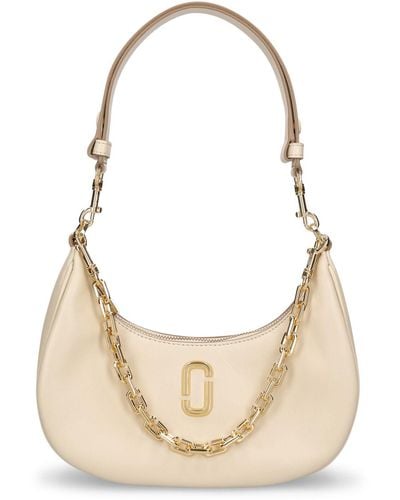 Marc Jacobs The Small Curve Leather Shoulder Bag - Natural
