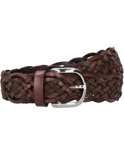 Brunello Cucinelli Woven Leather Belt - Brown