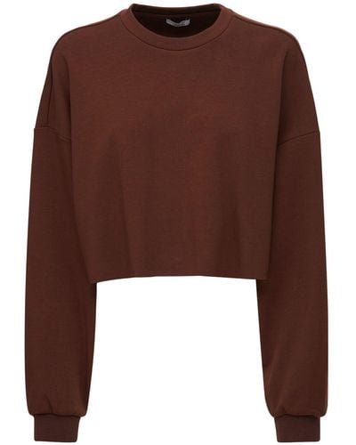 WeWoreWhat Lvr Exclusive Active Cropped Sweatshirt - Brown