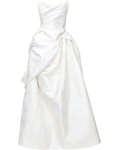 Vivienne Westwood Kleid Aus Seidenmischjacquard - Weiß