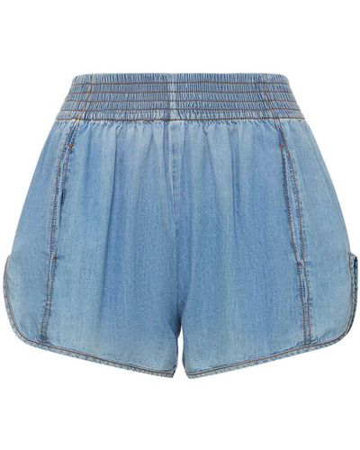 Ermanno Scervino Short taille mi-haute - Bleu