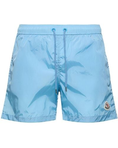Moncler Monogram Tech Swim Shorts - Blue