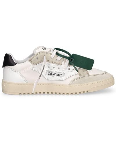 Off-White c/o Virgil Abloh 20mm Hohe Sneakers Aus Leder Und Baumwolle "5.0" - Weiß