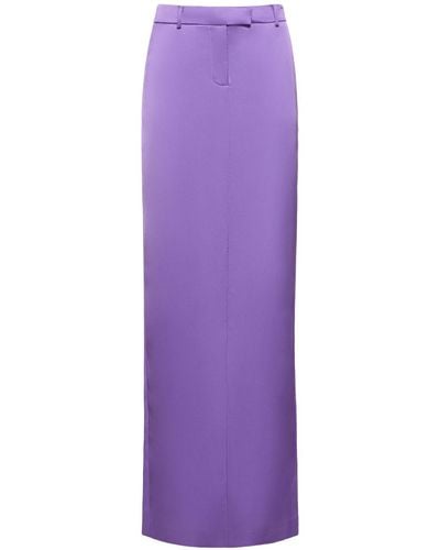 GIUSEPPE DI MORABITO Tailored Satin Long Skirt - Purple