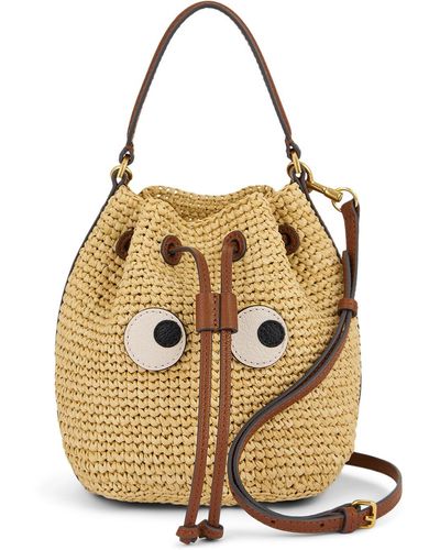 Anya Hindmarch Tasche Aus Raffia "eyes" - Mettallic