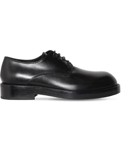 Ann Demeulemeester Oliver Leather Derby Lace-up Shoes - Black